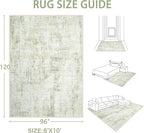 Area Rugs 8x10 Living Room: Washable Rug Modern Abstract Large Rugs Soft Non - Image 2
