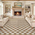 LIVEBOX 9x12 Area Rugs for Living Room, Checkered Non-Slip Washable Rugs by LIVEBOX