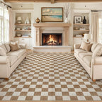 LIVEBOX 9x12 Area Rugs for Living Room, Checkered Non-Slip Washable Rugs by LIVEBOX
