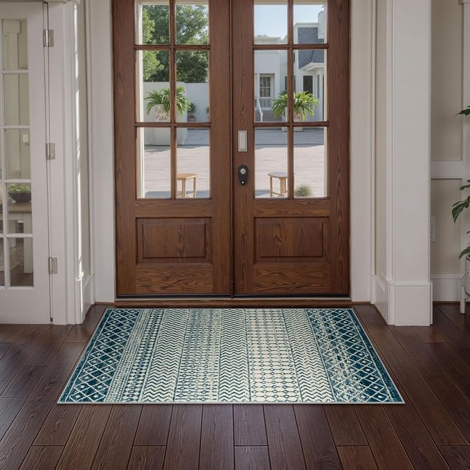 Moroccan Small Rug for Bedroom 2x4, Soft Non-Slip Indoor Door Mats for Entryway - Image 6