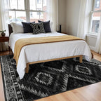 Area Rug 10x12 Rug Machine Washable Non-Slip Low Pile Print Pattern Western Rug - Image 8