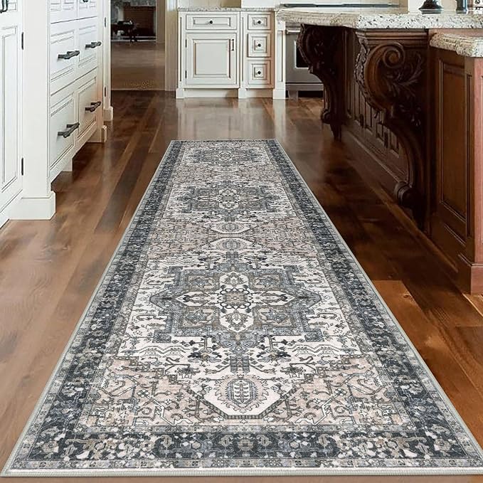 KOZYFLY Long Runners for Hallways 3x10 Ft Washable Kitchen Rug Faux Wool - Image 7