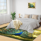 Peacock Rug 6x9-6x9 Rug, Wonderful Peacock Area Rugs - Image 4