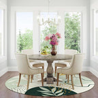 Lahome Green Washable Round Rug - 7Ft Round Area Rug - Image 7