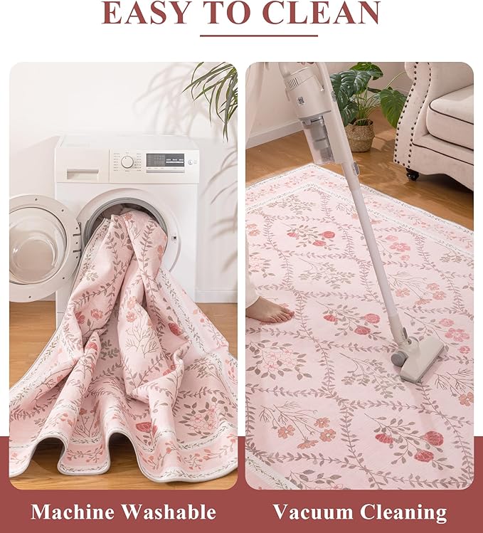 YIHOUSE 5x7 Washable Rug for Bedroom, Girls Dorm - Image 6