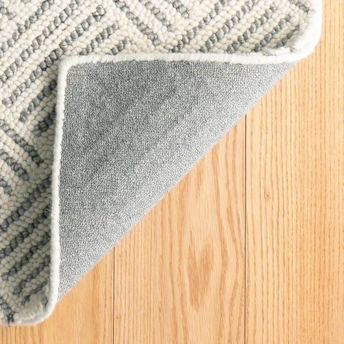 Dash & Albert Layers Grey Hand Hooked Wool Rug, 3 X 5 Feet - Image 5