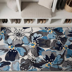 Rugshop Gray Large Floral Non-Slip Area Rug Fade Resistant - Image 9