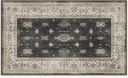 RUGGABLE Washable Vintage Area Rug – Verena Dark Wood 3x5, Stain-Resistant by RUGGABLE