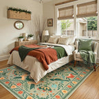 Moynesa Living Room Rug 5x7, Washable Modern Farmhouse Green Area Rugs - Image 8