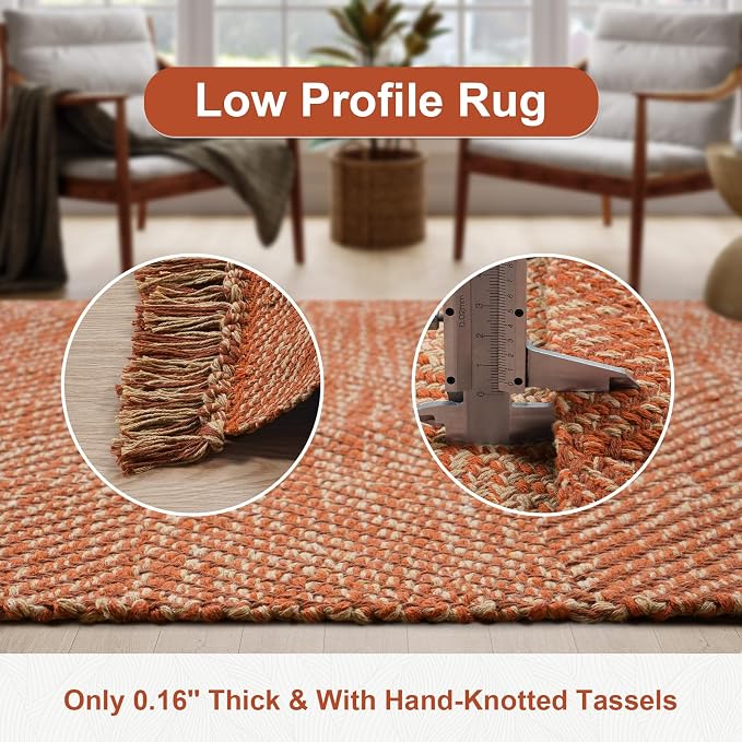 Collive Long Hallway Rug, 2.6' x 7', Washable Indoor Entryway Rug, Terracotta - Image 9
