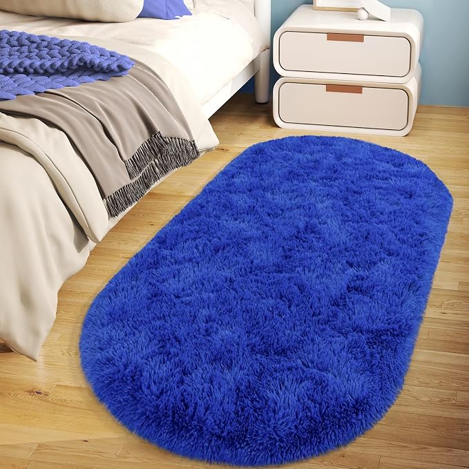 Soft Fluffy Area Rug for Bedroom, Non-Slip Cozy Plush Shag Carpet for Boys Kids by WISHTREE