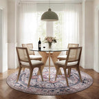 PURRUGS Vintage Farmhouse Boho Area Rug 6x6 ft, Non-Slip Machine Washable Round - Image 2