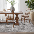 LUMI 8x10 Washable Area Rug for Living Room, Ultra Soft Modern Neutral Grey - Image 5