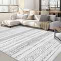 Nakagishi 5x8 Area Rugs Living Room: Washable Boho Large Neutral Soft Farmhouse by NakagishiAreaRug