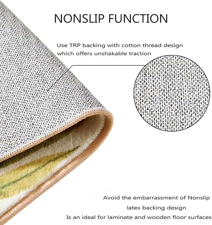 RoomTalks Mid Century Modern Washable Rug, Boho Cute Aesthetic 5x7 Area Rugs - Image 5