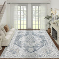 jinchan Kelda Living Room Area Rug 10x12 Washable Rug Vintage Indoor Large by JINCHAN