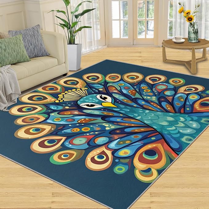 Boho Peacock Rugs for Living Room - Image 2