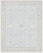 RUGGABLE Washable Vintage Area Rug – Verena Soft Blue 8x10, Stain-Resistant - Image 3