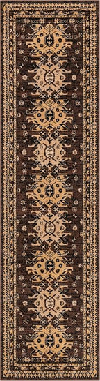 Unique Loom Taftan Collection Border Geometric Tribal Inspired Design Area Rug - Image 3
