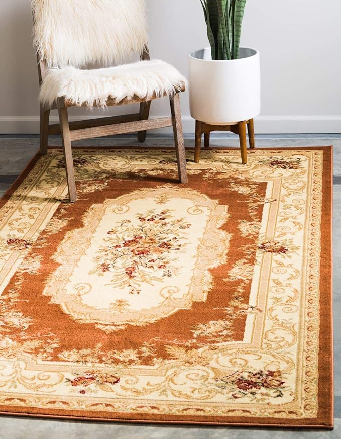 Unique Loom Versailles Collection Traditional Classic Floral Motif Area Rug by UniqueLoom