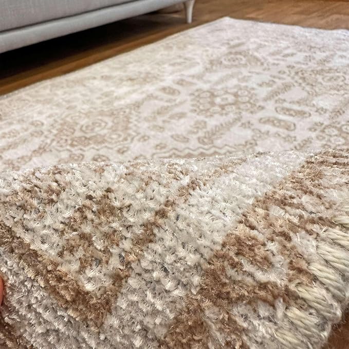 Alfa Rich 7x10 Beige Off White Washable Area Rugs - Image 6