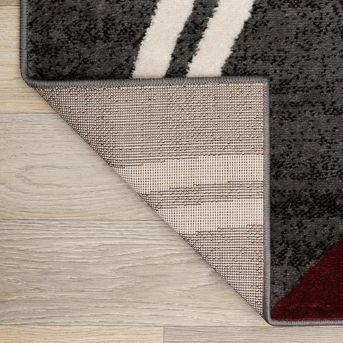 Rugshop Modern Wavy Circles Design Non-Shedding Area Rug, Carpet - Image 7