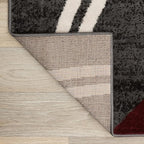 Rugshop Modern Wavy Circles Design Non-Shedding Square Rug, Carpet - Image 6