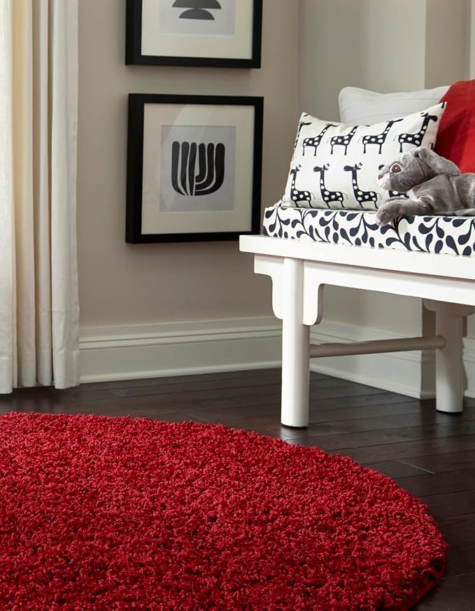 Unique Loom Solid Shag Collection Area Rug - Image 4