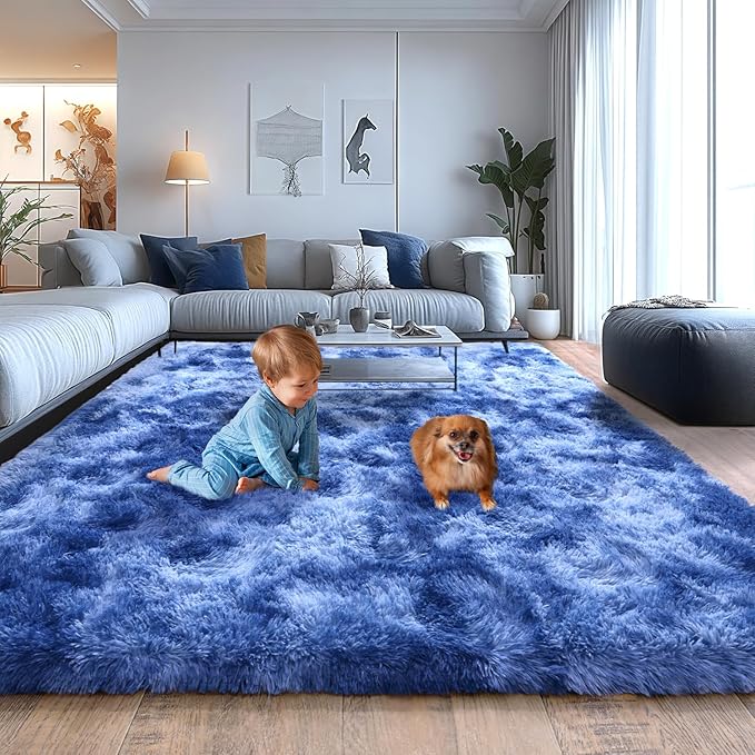 Shaggy Area Rugs for Living Room, Soft Shaggy Carpets for Living Room, Upgrade by Isdook