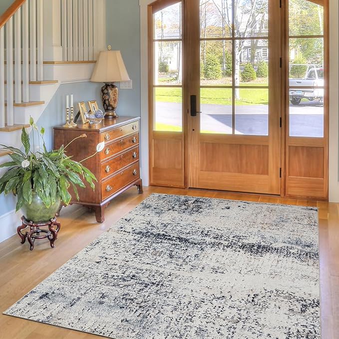 Area Rug 9×12, Large Vintage Boho Rug, Ultra-Soft Low Pile, Non Slip, Stain - Image 5