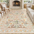 Lahome Fall Floral Washable Area Rugs 8x10, Boho Living Room Large Rugs Non-Slip by Lahome