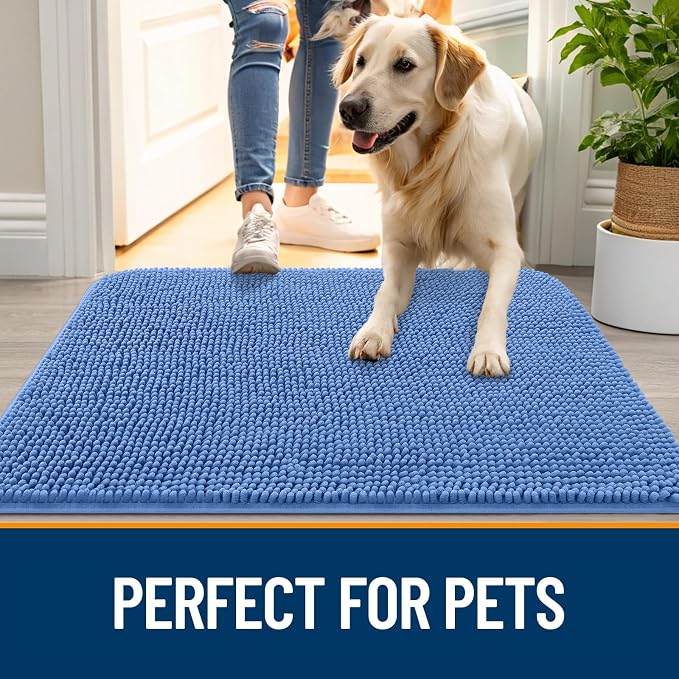 OLANLY Dog Door Mat for Muddy Paws 36x24, Absorbs Moisture and Dirt, Absorbent - Image 6