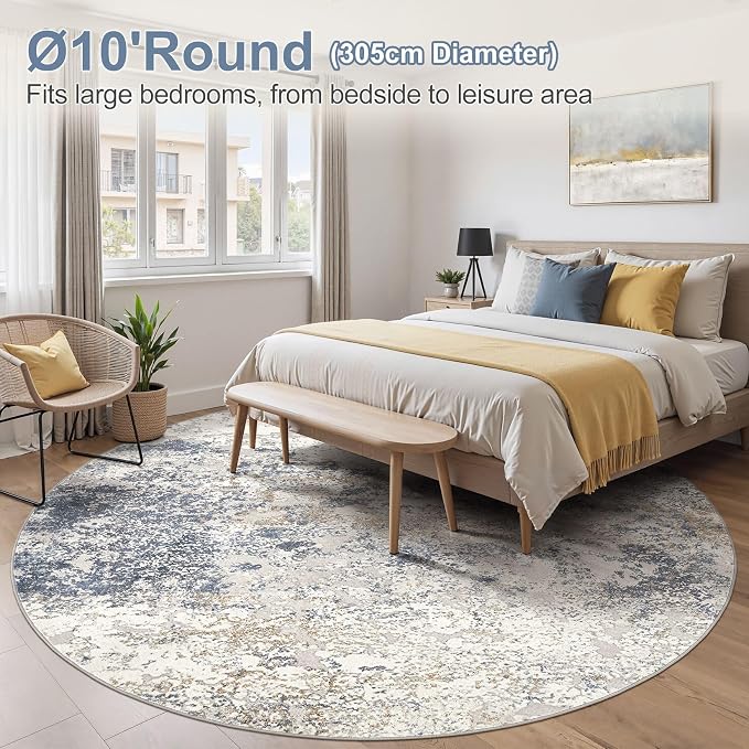 10ft Round Area Rug Living Room Rugs - Image 3
