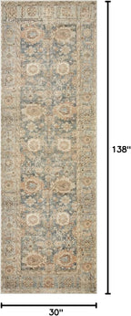 Loloi Margot Collection MAT-03 Ocean/Spice 2'-6" x 11'-6" Runner Rug feat. - Image 2