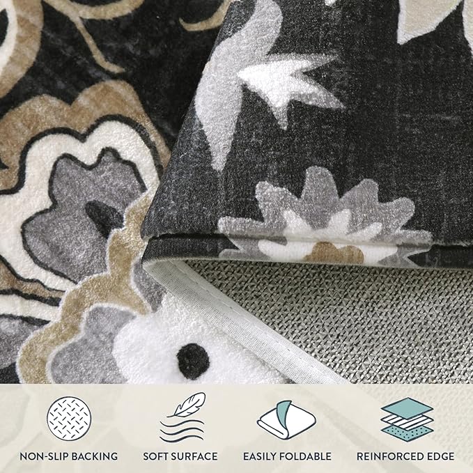 Lahome Floral Washable Runner Rug - Image 5