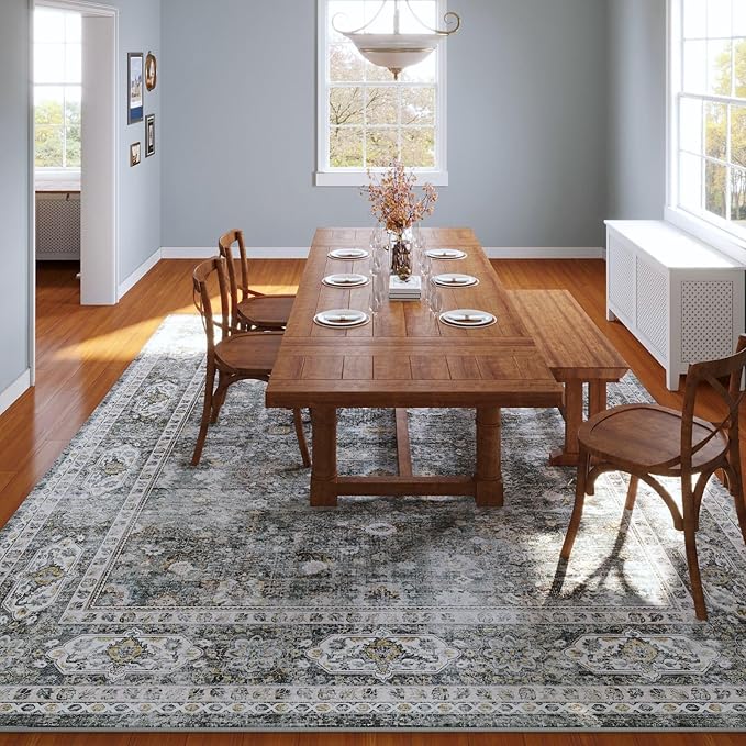 Rugcomf Living Room Rug 6x9 Rug Machine Washable Boho Soft Area Rug Non Slip - Image 6