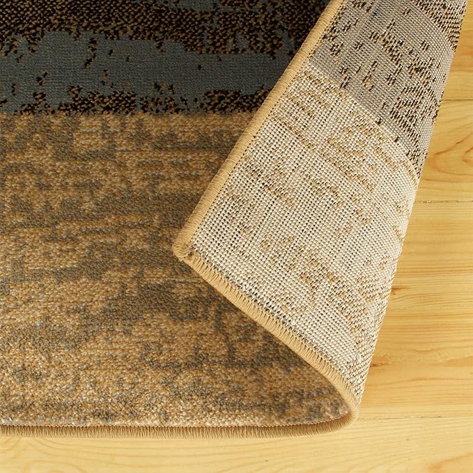 SUPERIOR Indoor Area Rug, Jute Backed, Modern Geometric Patchwork Floor Decor - Image 9