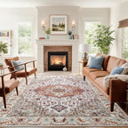 Large Area Rugs 6x9, Washable Vintage Rugs -Low Pile, Soft Plush Rugs - Image 2