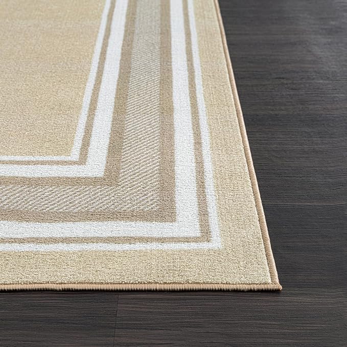 Beverly Rug Non Slip Area Rugs 2x5 Modern Bordered Non Skid Rubber Backing Soft - Image 6