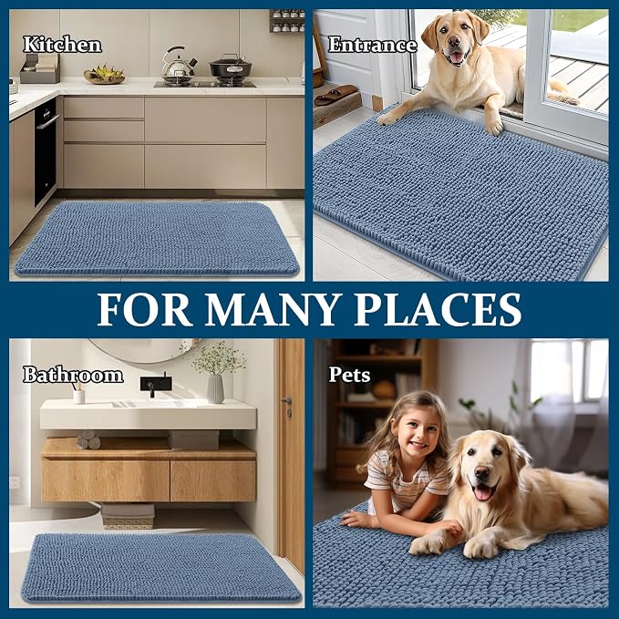 OLANLY Dog Door Mat for Muddy Paws 30x20, Absorbs Moisture and Dirt, Absorbent - Image 8