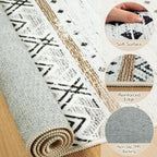 BESTSWEETIE 5x7 Area Rugs for Living Room Washable Moroccan Farmhouse Neutral - Image 2