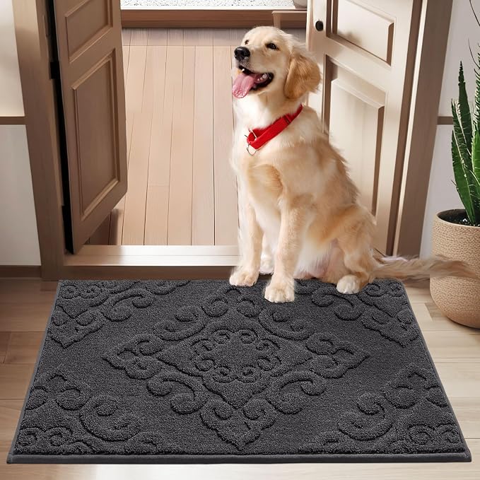 COSY HOMEER Door Mat 24”x36”, Absorbent Dirt Trapper Entryway Rugs, Non-Slip by COSYHOMEER