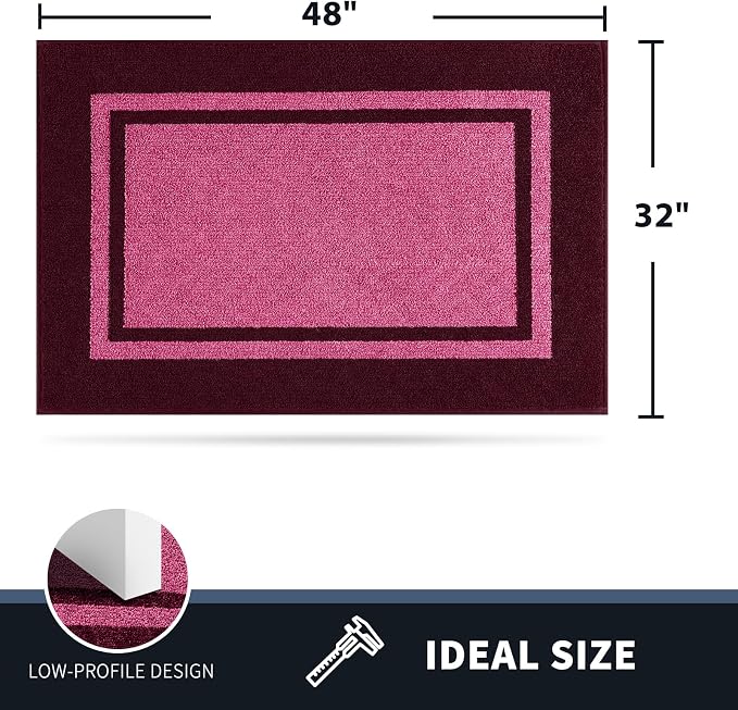 PURRUGS Dirt Trapping Door Mat 32" x 48", Non-Slip/Skid Machine Washable - Image 2