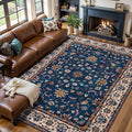 Tangsoo 5x7 Washable Rug, Floral Vintage Large Area Rugs by Tangsoo