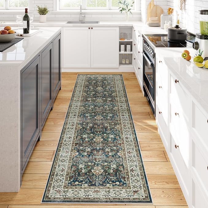 Dripex Runner Rug-2x8 Washable Distressed Hallway Runner Oriental Medallion by Dripex