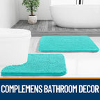 OLANLY Bathroom Rugs 40x32, Extra Soft Absorbent Chenille Bath Rugs, Rubber - Image 7