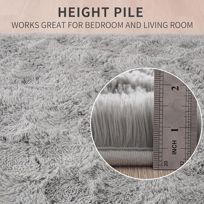 Beglad Fluffy Large Area Rugs 6x9 Feet, Modern Minimalist Style Shag Fuzzy Rugs - Image 6
