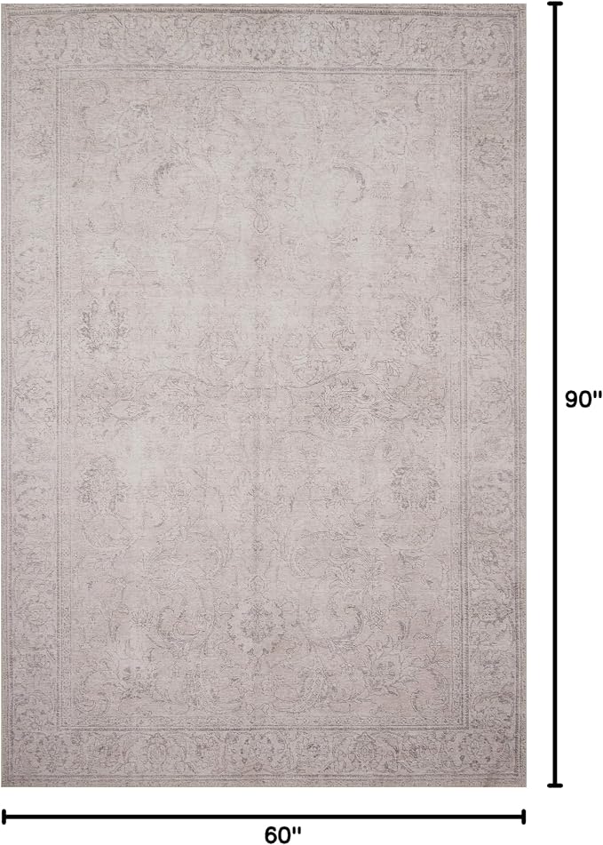 Loloi Loren Collection LQ-12 Sand 5'-0" x 7'-6" Area Rug - Image 3