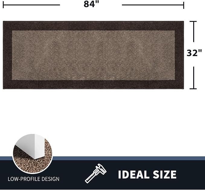 PURRUGS Dirt Trapping Door Mat 32" x 84", Non-Slip/Skid Machine Washable - Image 2