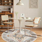 VK VK·LIVING Round Washable Rug 5'Ft Vintage Machine Washable Area Rugs - Image 7